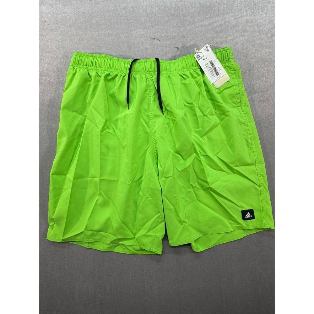 New Adidas MEns Standard Solid Swim Shorts Green Size XL